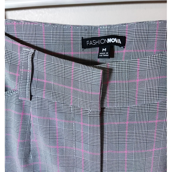 Fashion Nova Tasha Plaid Dressy High Rise Pants - Picture 4 of 6